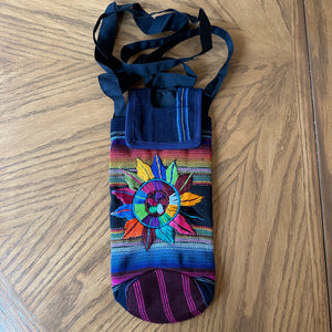 Water Bottle Holder -  Mayan Hand-Woven Fabric