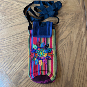 Water Bottle Holder -  Mayan Hand-Woven Fabric