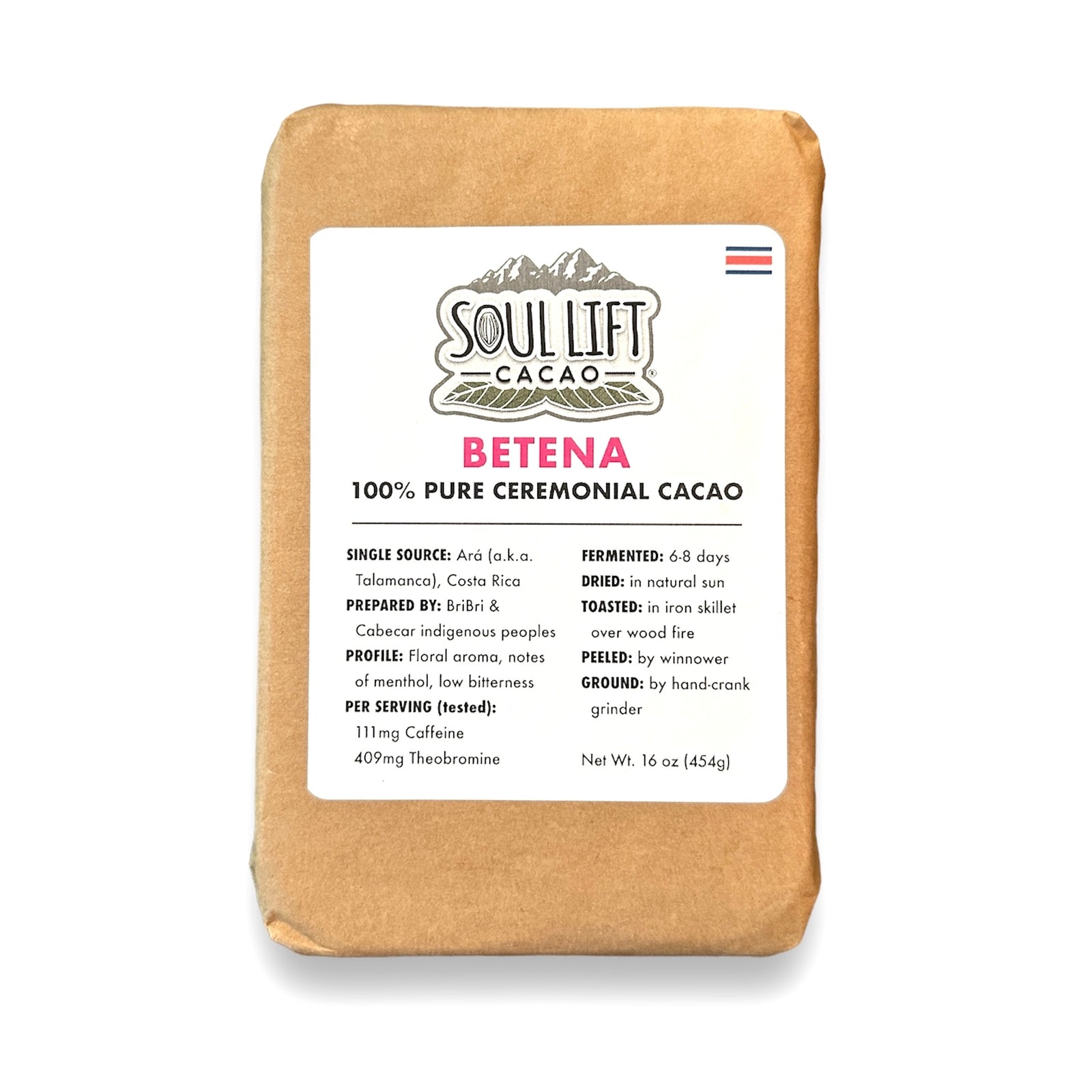 Betena 100% Pure Ceremonial Cacao Paste from Costa Rica