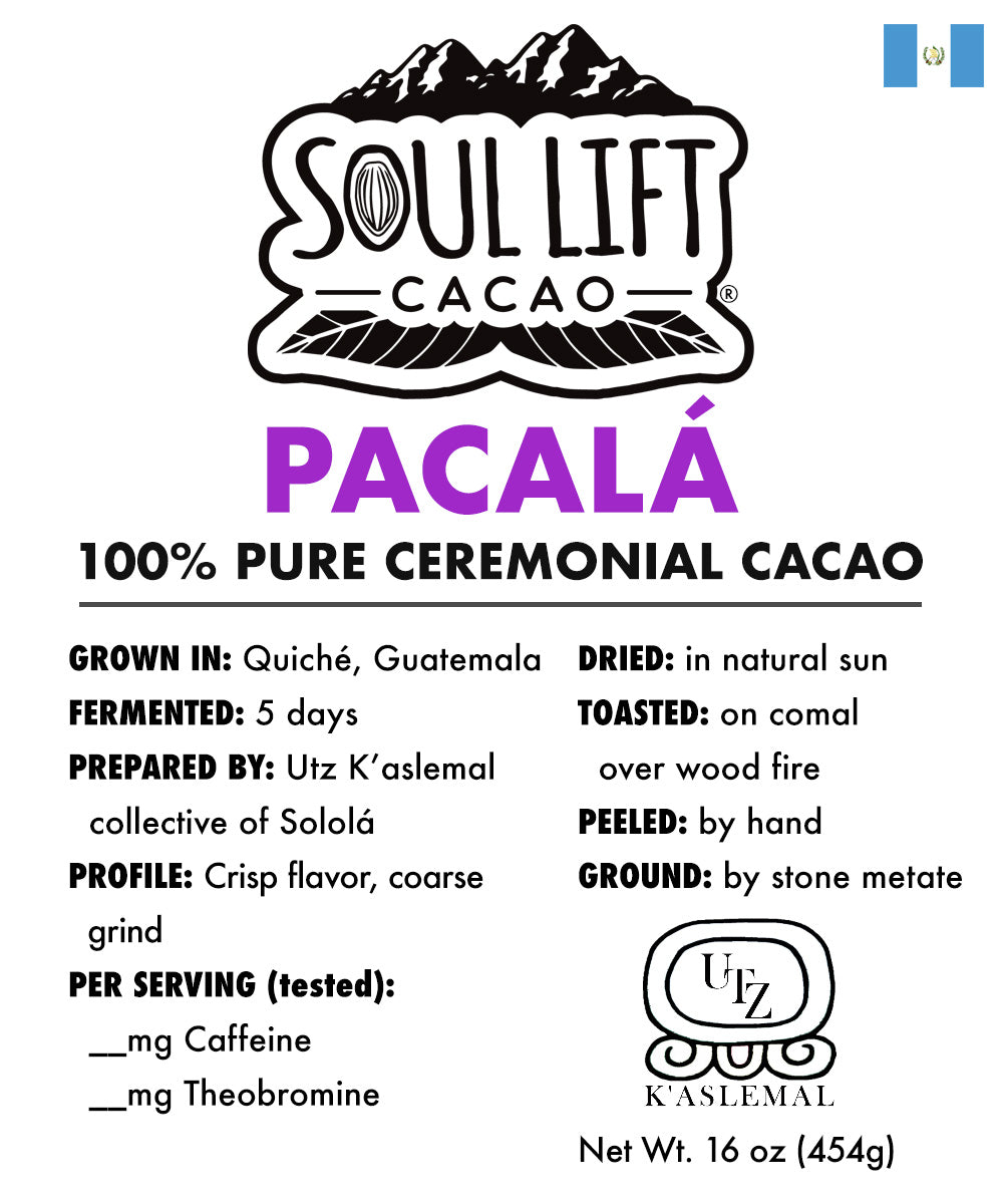 Pacala 100% Pure Ceremonial Cacao Paste from Guatemala