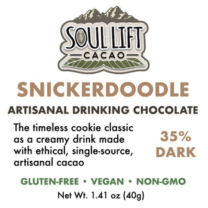 Snickerdoodle 35% chocolate amargo para beber